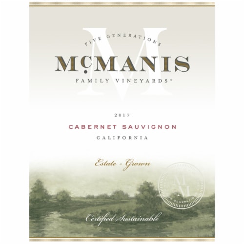 McManis Family Vineyards Cabernet Sauvignon California Red Wine Perspective: bottom