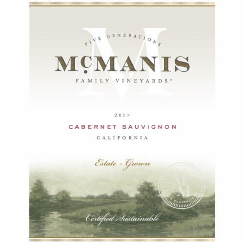 McManis Family Vineyards Cabernet Sauvignon California Red Wine Perspective: bottom