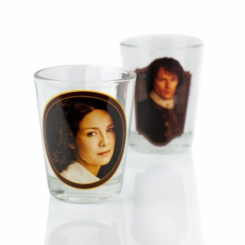 Outlander Collectibles Jamie and Claire Fraser Shot Glasses | Collectors Edition Perspective: bottom