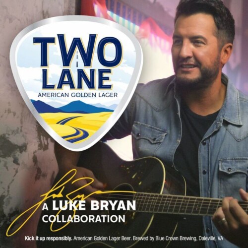 Two Lane American Golden Lager Craft Beer Perspective: bottom