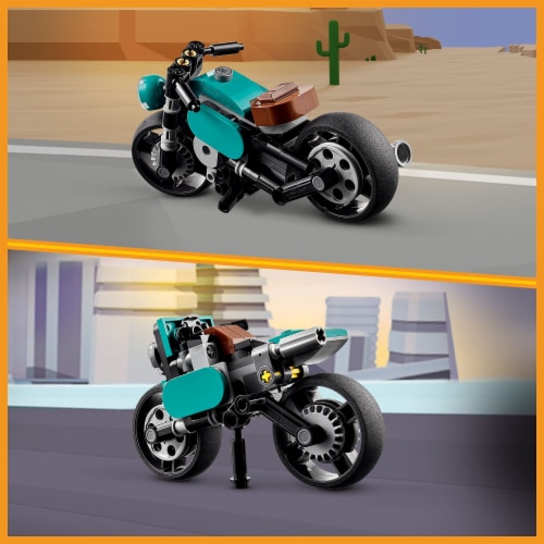 LEGO® Creator 3-in-1 Vintage Motorcycle Building Set Perspective: bottom