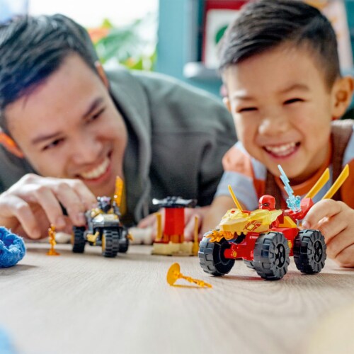 LEGO Ninjago Dragons Rising Kai and Ras's Car and Bike Perspective: bottom