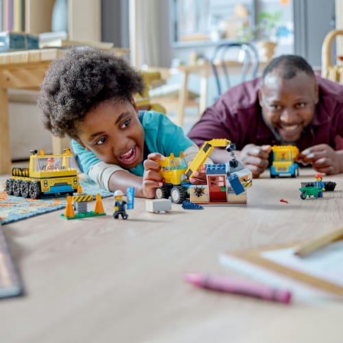 LEGO® City Construction Trucks & Wrecking Ball Crane Perspective: bottom