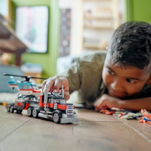 Lego® Creator™ 31146 Flatbed Truck With Helicopter 3 In 1 Set Perspective: bottom