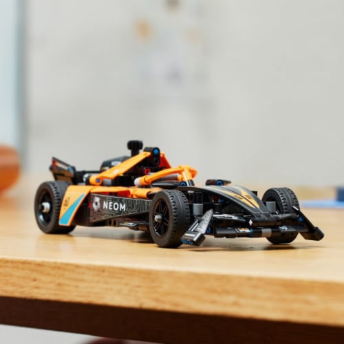 LEGO Technic NEOM McLaren Formula E Race Car Toy and Birthday Gift Idea 42169 Perspective: bottom