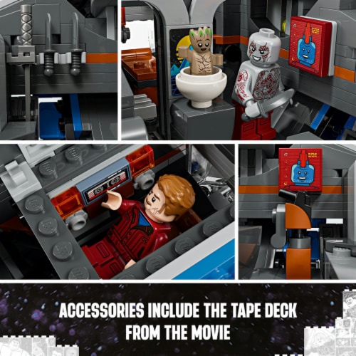 LEGO® Marvel Guardians of the Galaxy: The Milano Spaceship 76286 Perspective: bottom