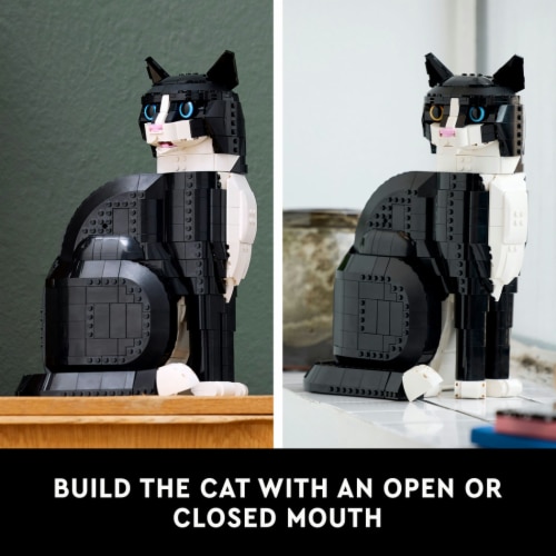 LEGO® Ideas Tuxedo Cat Gift Idea for Animal-Lovers and Home Decor 21349 Perspective: bottom