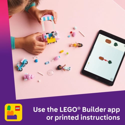 LEGO Friends Cotton Candy Stand and Scooter Building Toy 42643 Perspective: bottom