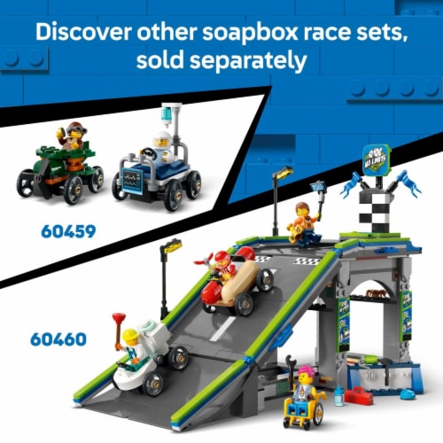 LEGO City Airplane vs. Hospital Bed Race Car Pack Building Toy 60459 Perspective: bottom