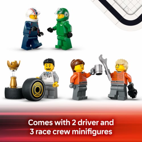 LEGO City F1 Truck with RB20 & AMR24 F1 Car Toys 60445 Perspective: bottom
