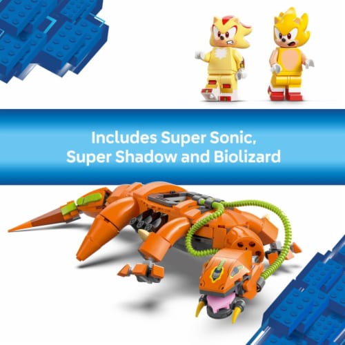 LEGO Sonic the Hedgehog Super Shadow vs. Biolizard Building Toy for Kids 77003 Perspective: bottom