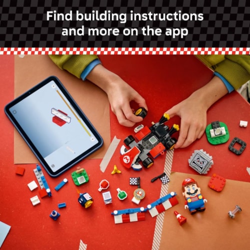 LEGO Super Mario: Mario Kart – Interactive LEGO Mario & Standard Kart 72043 Perspective: bottom