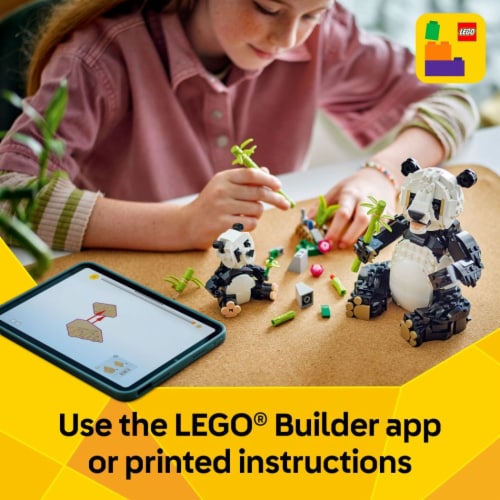 LEGO Creator 3 in 1 Wild Animals Panda Family Building Toy 31165 Perspective: bottom