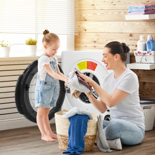 13.2 lbs Electric Tumble Compact Laundry Dryer Stainless Steel Tub 1350 W Perspective: bottom