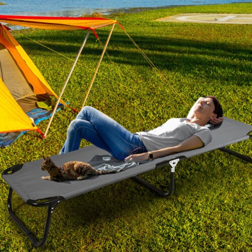 Portable Camping Cot Outdoor Folding Sleeping Bed for Traveling Hiking 1 unit Harris Teeter