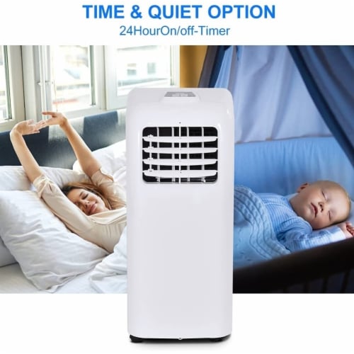 Portable Air Conditioner Cooling Fan Dehumidifier 8000BTU ASHRAE w/ Remote Control Perspective: bottom