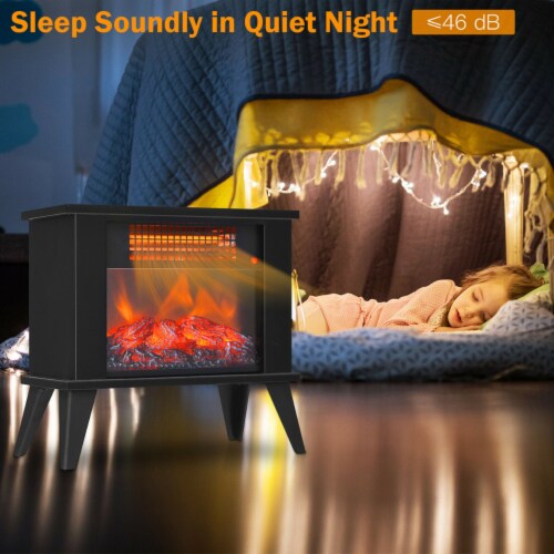 Gymax 14'' Portable Electric Fireplace Heater Mini