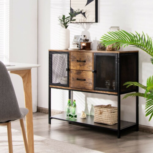Black metal online industrial sideboard
