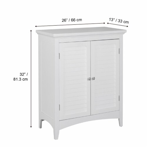 Freestanding Bathroom Storage Cabinet with 2 Drawers & Adjustable Shelf,  White, 1 Unit - Kroger