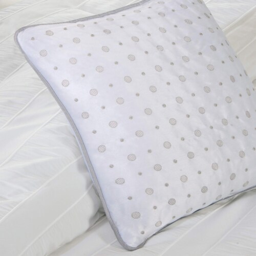 Madison Park Hampton 7 Piece Comforter Set, Queen, White Perspective: bottom