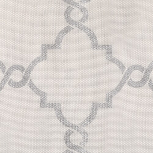 Madison Park Westmont Fretwork Print Grommet Top Window Curtain - Ivory Perspective: bottom