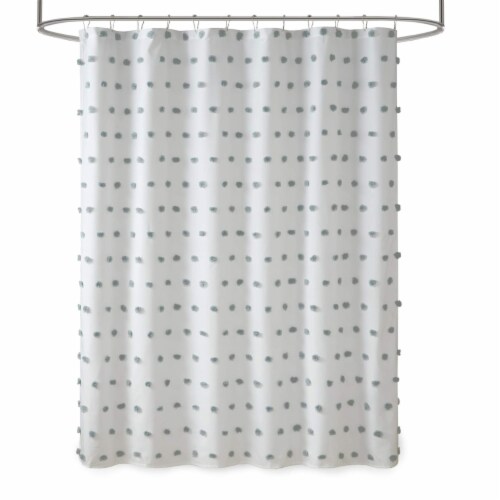 Sophie Shower Curtain White 72x72 Perspective: bottom