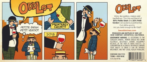Odd Lot Petite Sirah-Petit Verdot Red Blend Perspective: bottom