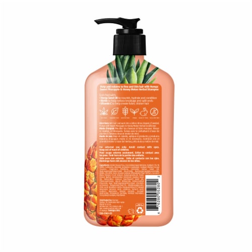 Hempz Sweet Pineapple & Honey Melon Herbal Shampoo with Vegan Biotin & Vitamin C for Thin/Fine Hair Perspective: bottom