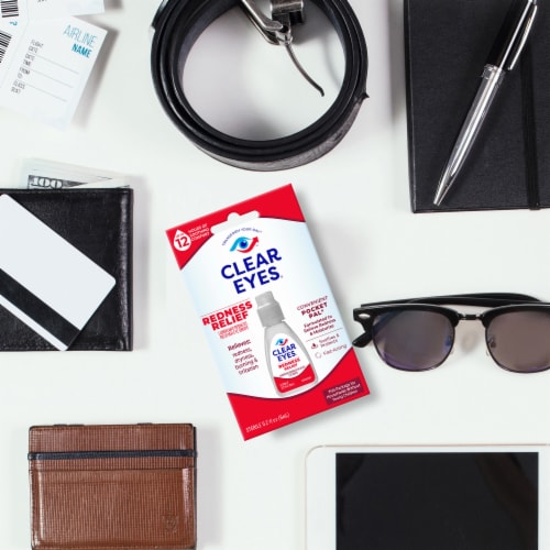 Clear Eyes Redness Relief Pocket Pal Eye Drops Perspective: bottom