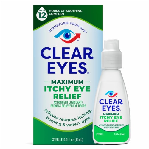 Clear Eyes Max Itchy Eye Relief Eye Drops Perspective: bottom