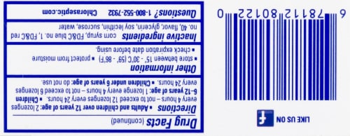 Chloraseptic Total Wild Cherry Mulit-Sympton Relief Lozenges Perspective: bottom