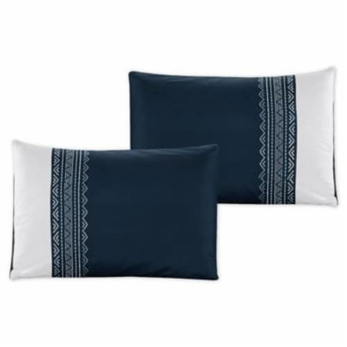 Hilden 10 Piece Queen Comforter Set in Navy Grey Queen Kroger