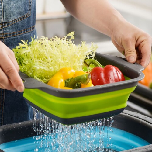 Collapsible shop kitchen colander