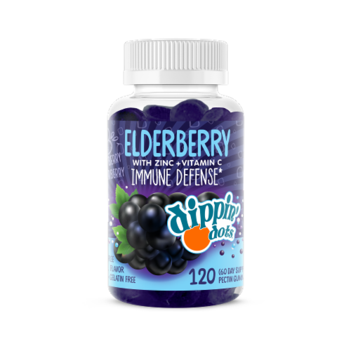 Dippin' Dots® Gummy Elderberry, Vitamin C and Zinc for Maximum Immune