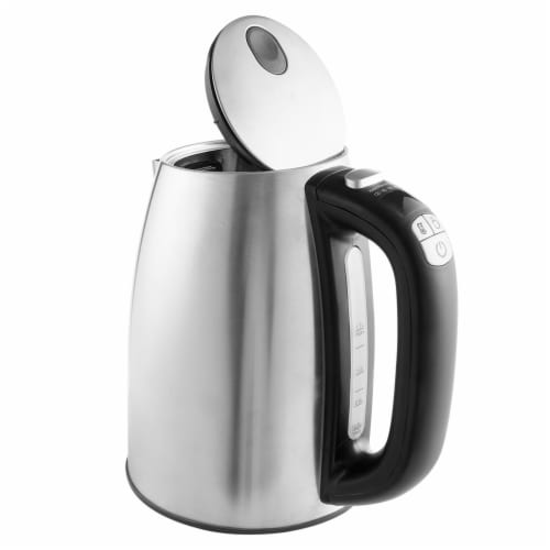 Stainless Steel Electric Hot Water Kettle with Visible Window 1.7 Liter Silver 1 unit Gerbes Super Markets