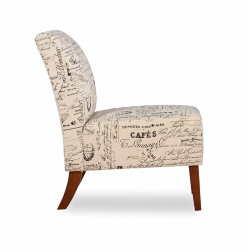 Riverbay Furniture Slipper Chair in Script Perspective: bottom