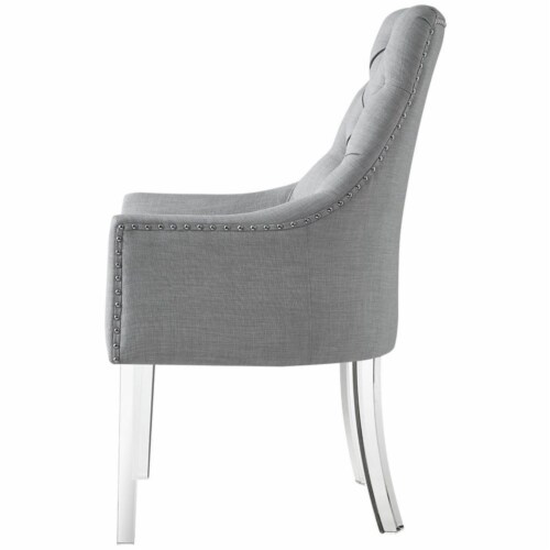 Brika Home Dining Chair in Light Gray (Set of 2) Perspective: bottom