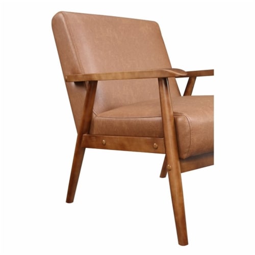 Cognac faux leather chair deals