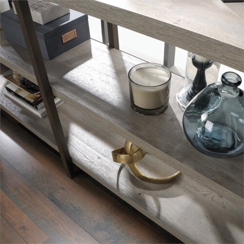 Maddie Home Console Table in Mystic Oak Perspective: bottom