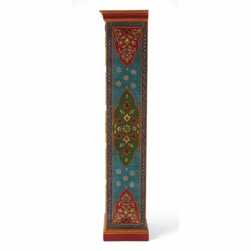 Beaumont Lane Boho Chic Traditional Wood Hand Painted Cabinet in Multi-Color Perspective: bottom