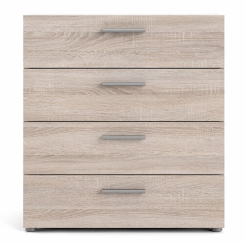 Levan Home Contemporary 4-Drawer Engineered Wood Chest/Bedroom Dresser in Beige Perspective: bottom