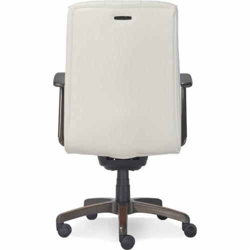 Scranton & Co Modern Executive Office Chair White Bonded Leather Perspective: bottom