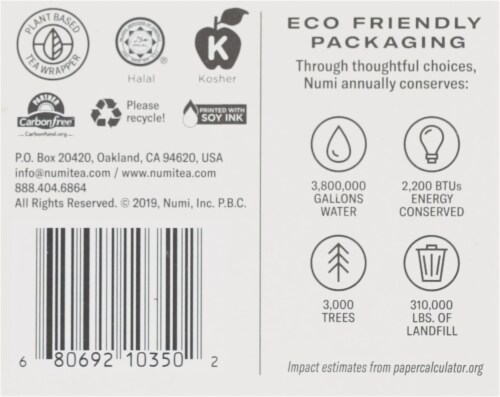Numi Organic Emperor's Pu-Erh Tea Bags Perspective: bottom