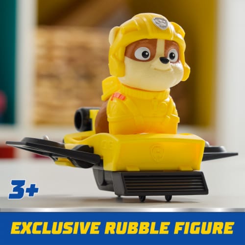 Paw Patrol Action Pups Rubble Action Figure & Hoverboard Airplane Toy with Foldable WIngs Perspective: bottom