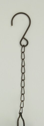 Metal Pinwheel Rain Chain with Attached Hanger 48 inch - Brown Perspective: bottom
