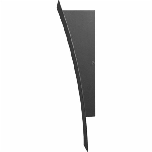 Z-Lite Landrum 12  Sand Blast Glass Aluminum Outdoor LED Wall Sconce in Black Perspective: bottom