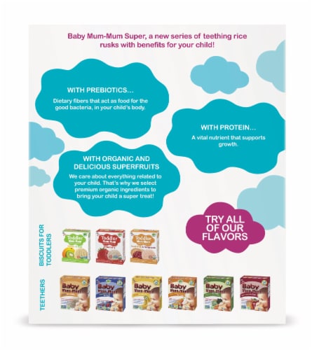Hot Kid® Baby Mum-Mum® Super Berries Organic Baby Food Snacks Perspective: bottom