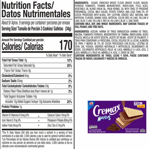 Gamesa Cremax Wafer Cookies, Chocolate Perspective: bottom