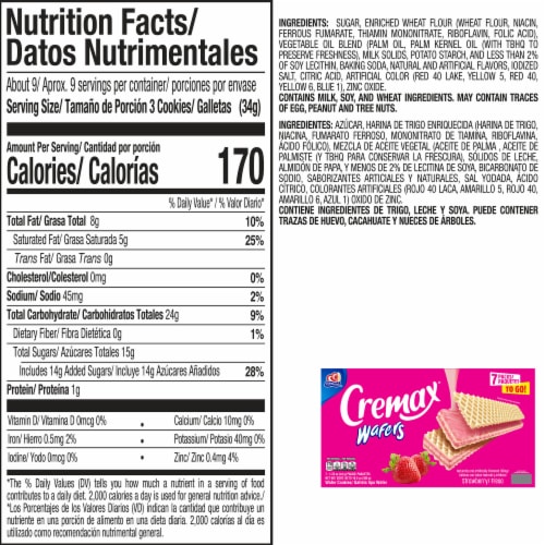 Gamesa Cremax Wafer Cookies, Strawberry Perspective: bottom