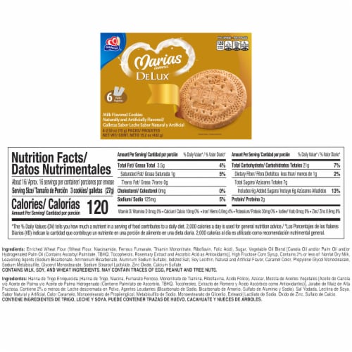 Gamesa Marias DeLux Milk Flavored Cookies Perspective: bottom